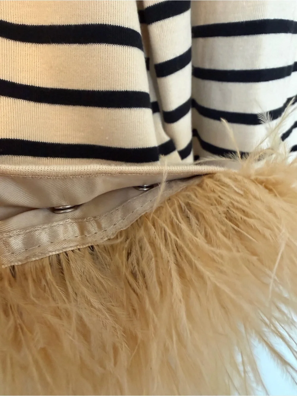J. Crew Long Sleeve with Feather Cuffs